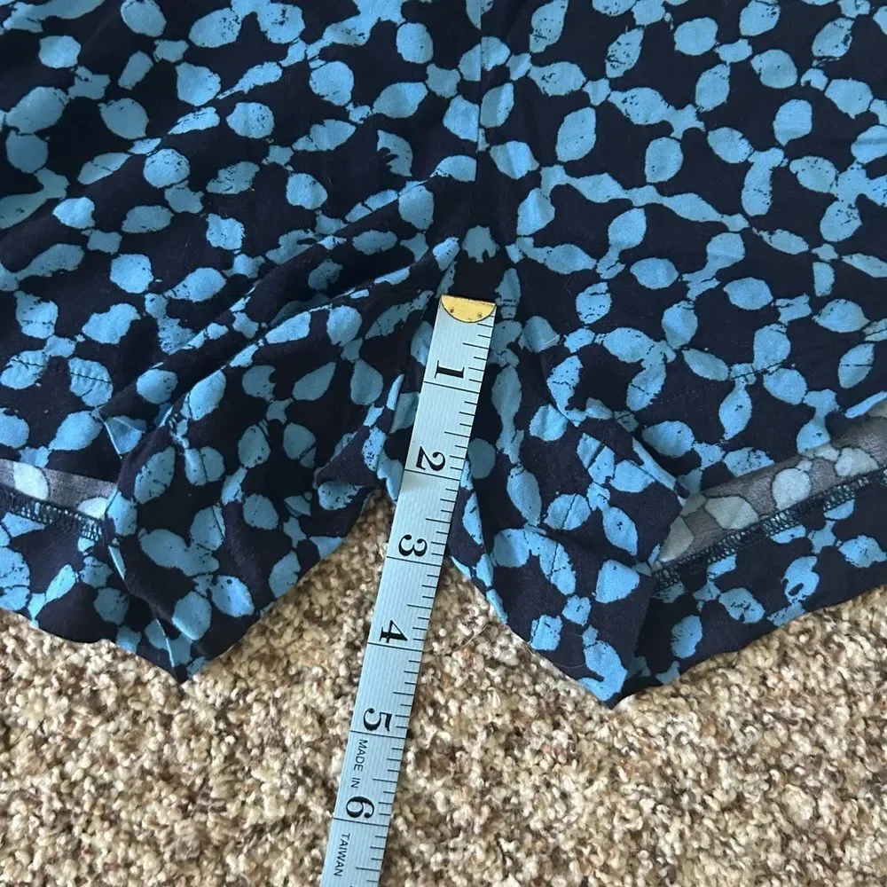 Michael Michael Kors Blue and Black Flowy Geometric Pattern Shorts